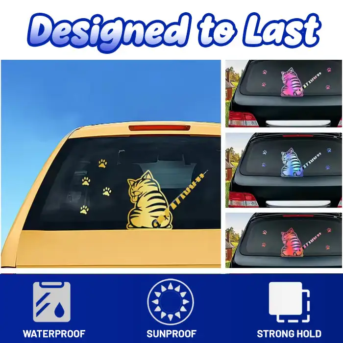 Car Rear Wiper Charming Tail-Wagging Sticker - Image 3