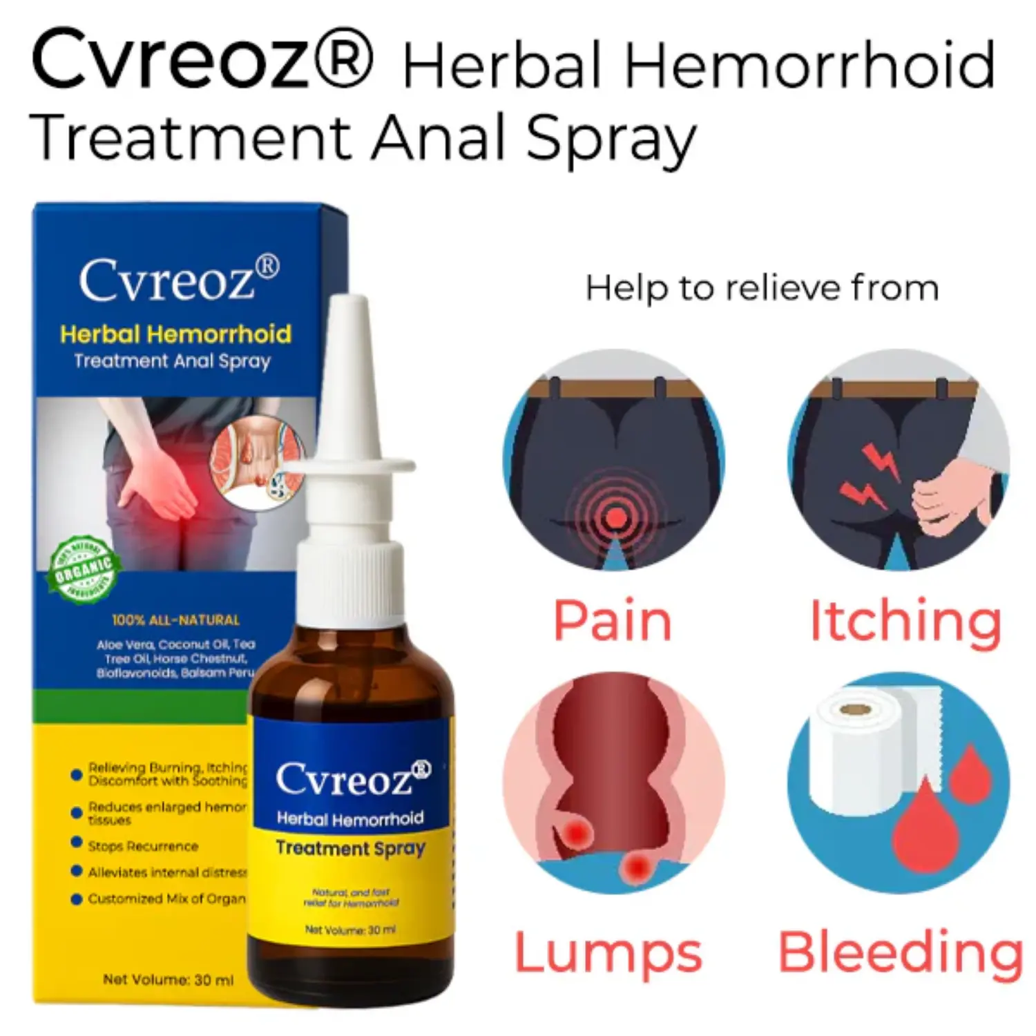 Herbal Hemorrhoid Treatment Anal Spray - Image 4