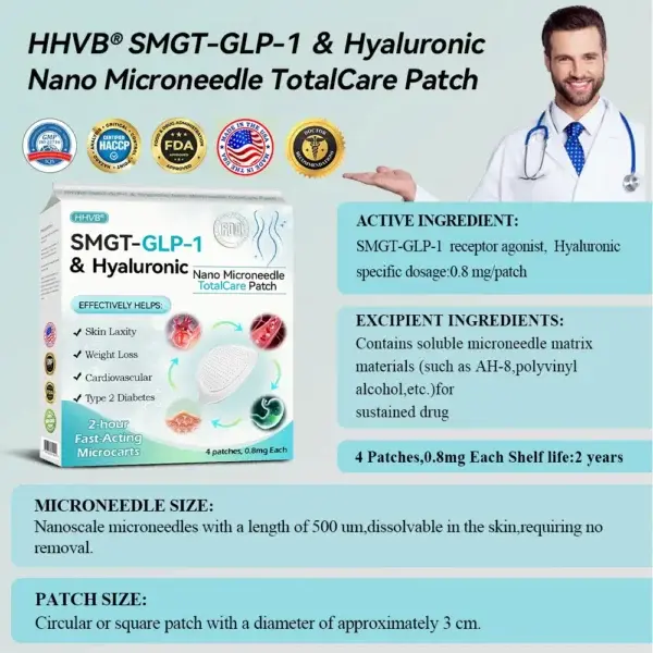 Hyaluronic Nano Microneedle TotalCare Patch