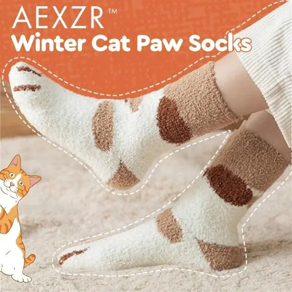 Winter Cat Paw Socks - Image 2