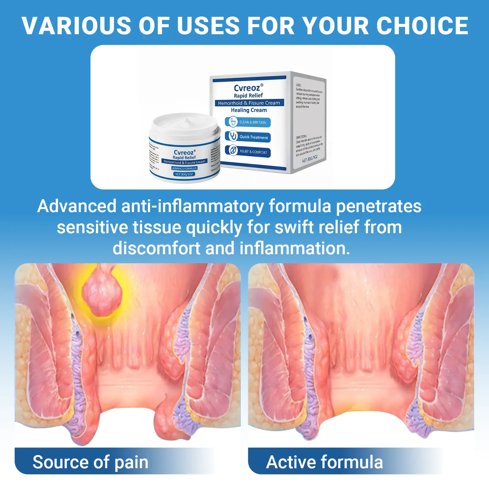 Rapid Relief Hemorrhoid & Fissure Healing Cream - Image 5