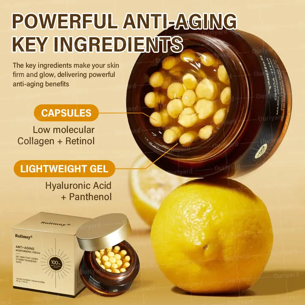 Anti-Aging Moisturizing Cream with Hyaluronic Acid - Retinol & Collagen