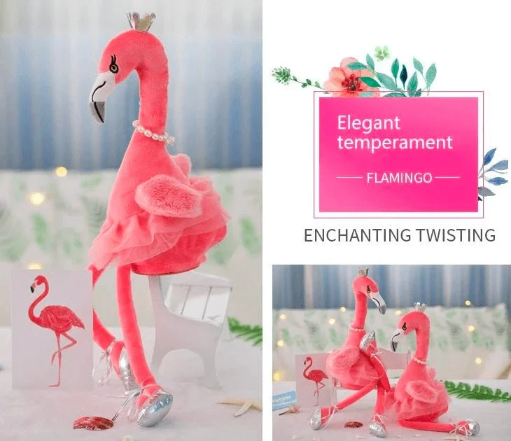 (❤️WOMEN'S DAY FLASH SALE - 50% OFF) 2021 NEW ELEGANT BALLET STYLE SINGING FLAMINGO PLUSH TOY - Image 2