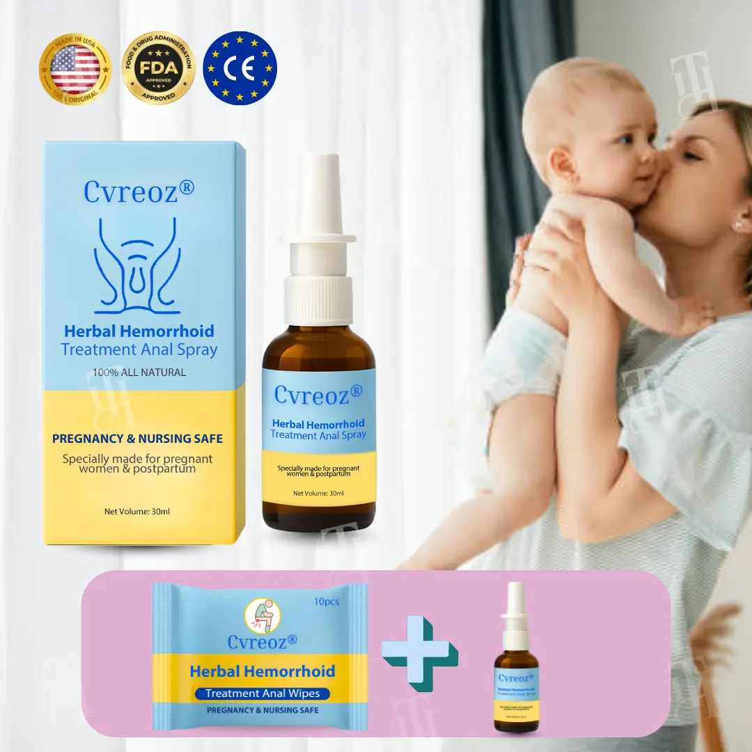 Herbal Hemorrhoid Treatment Anal Spray + Wipes