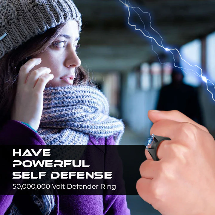 presents the 50,000,000 Volt Self-Defense Electroshock Ring - Image 2