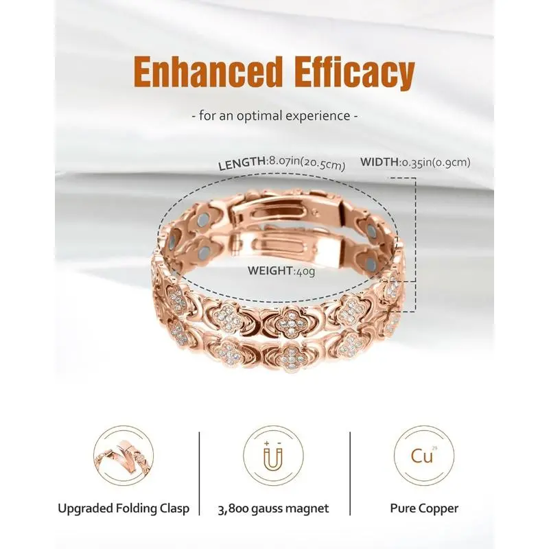 Pure Copper Magnetic Bracelet with 3800 Gauss Effective Magnets Outdoorfun - Image 2
