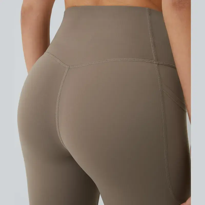 High Waisted Waist Shaping Pocket Shaping Training Leggings - Image 9