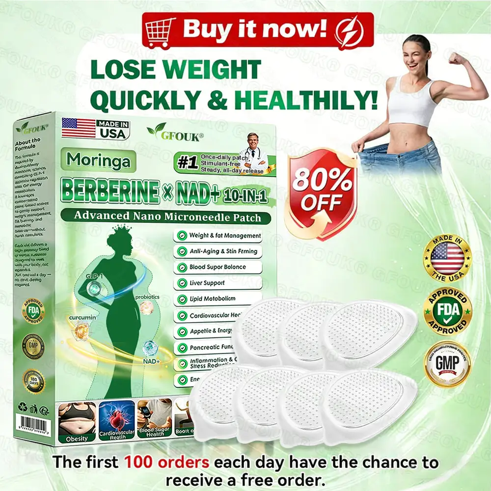 Moringa·Berberine × NAD+ 10-in-1 Nano Microneedle Patch
