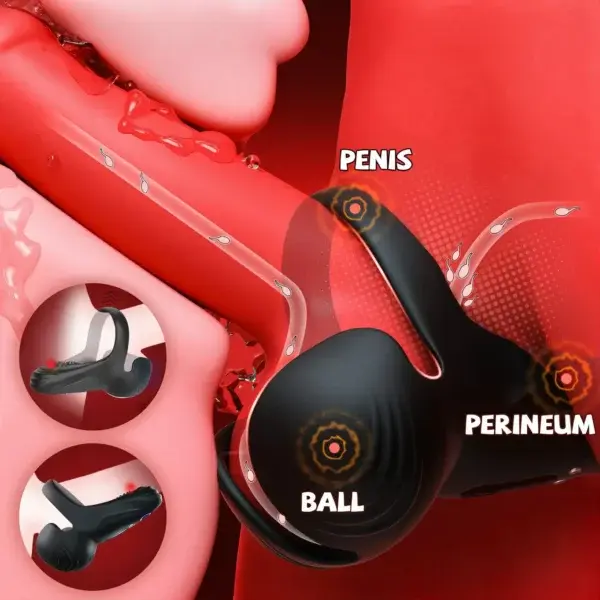 Vibrating Electric Male Masturbation Lock Ring - Image 2