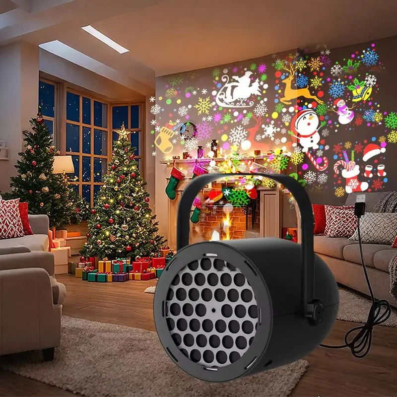 NESLEMY Christmas Projection Lamp 5V/1A with 16 Patterns USB Powered for Home - Image 2