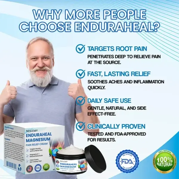 EnduraHeal Magnesium Pain Relief Cream - Image 2