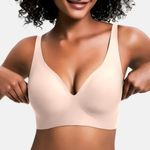 NESLEMY Wireless Womens Comfortable Wireless Bras Push Up Bralettes Seamless Tshirts Bras Deep V Everyday Bras - Image 6