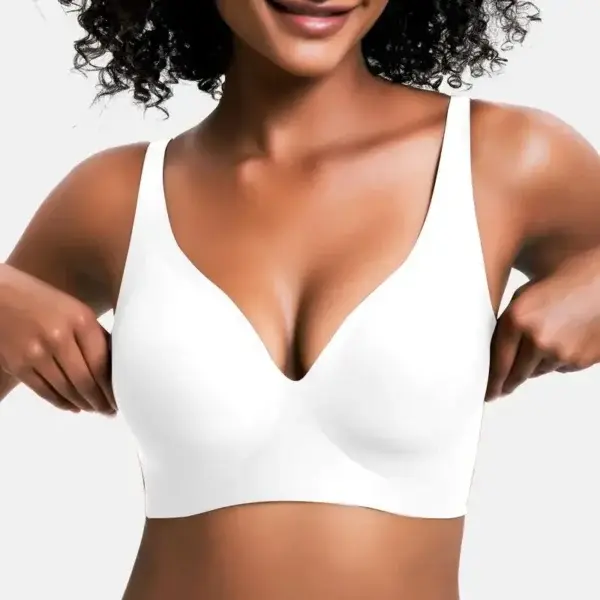 NESLEMY Wireless Womens Comfortable Wireless Bras Push Up Bralettes Seamless Tshirts Bras Deep V - Image 10