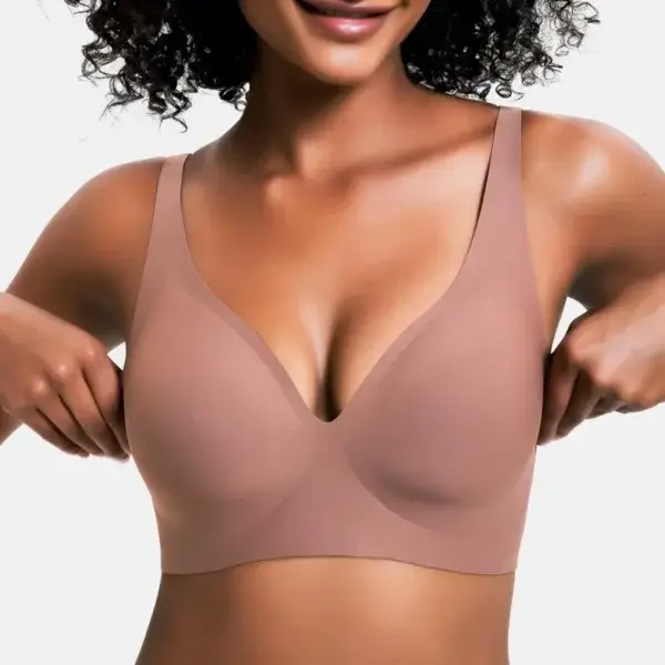 NESLEMY Wireless Womens Comfortable Wireless Bras Push Up Bralettes Seamless Tshirts Bras Deep V - Image 7