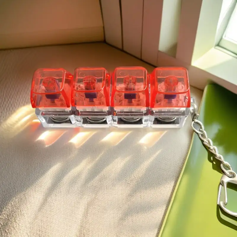 Fidget Toys - Stress Relief Model - LED Keyboard Keychain - Image 8