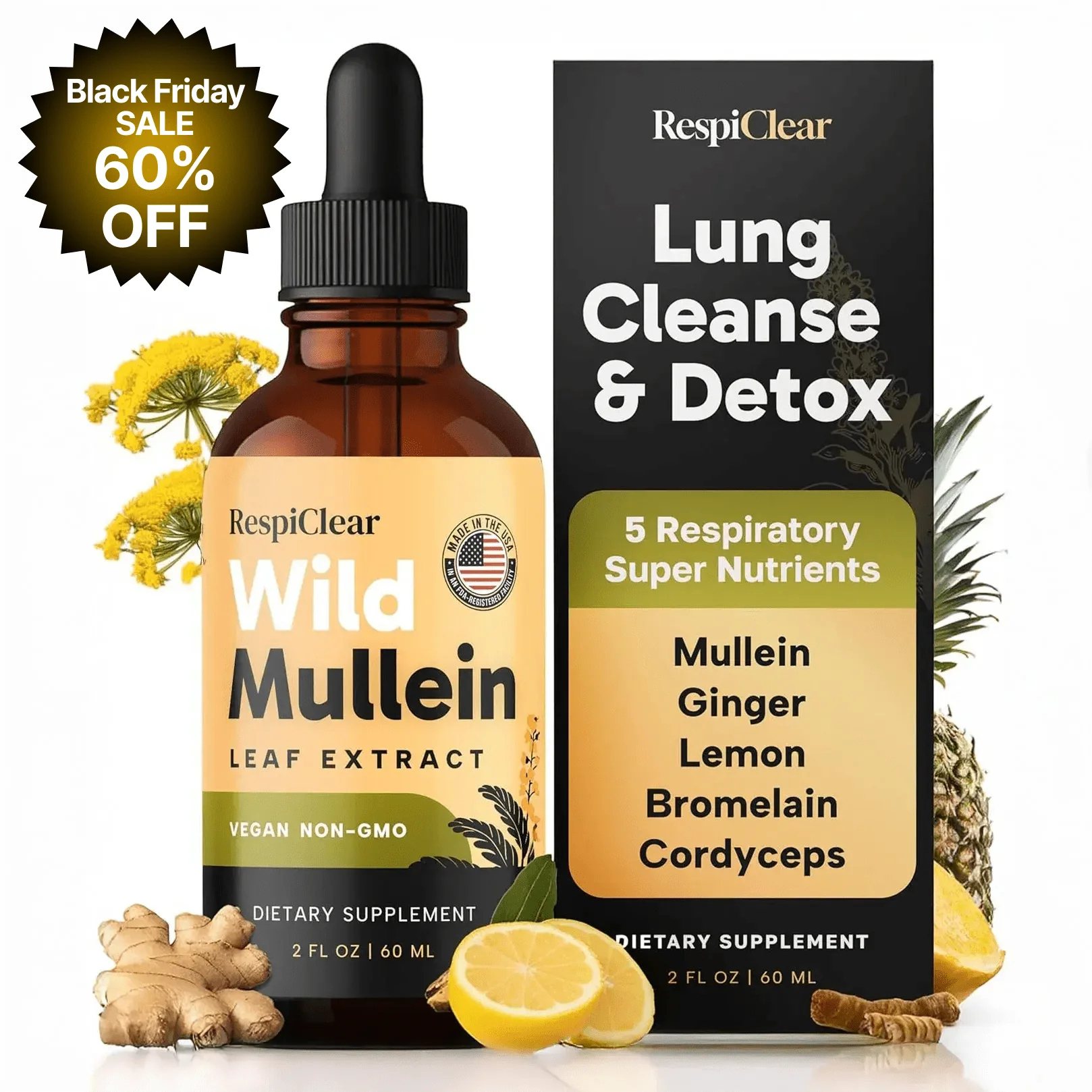 New Maximum Potency Mullein Drops For Cough Control & Lung Rejuvenation - Image 3