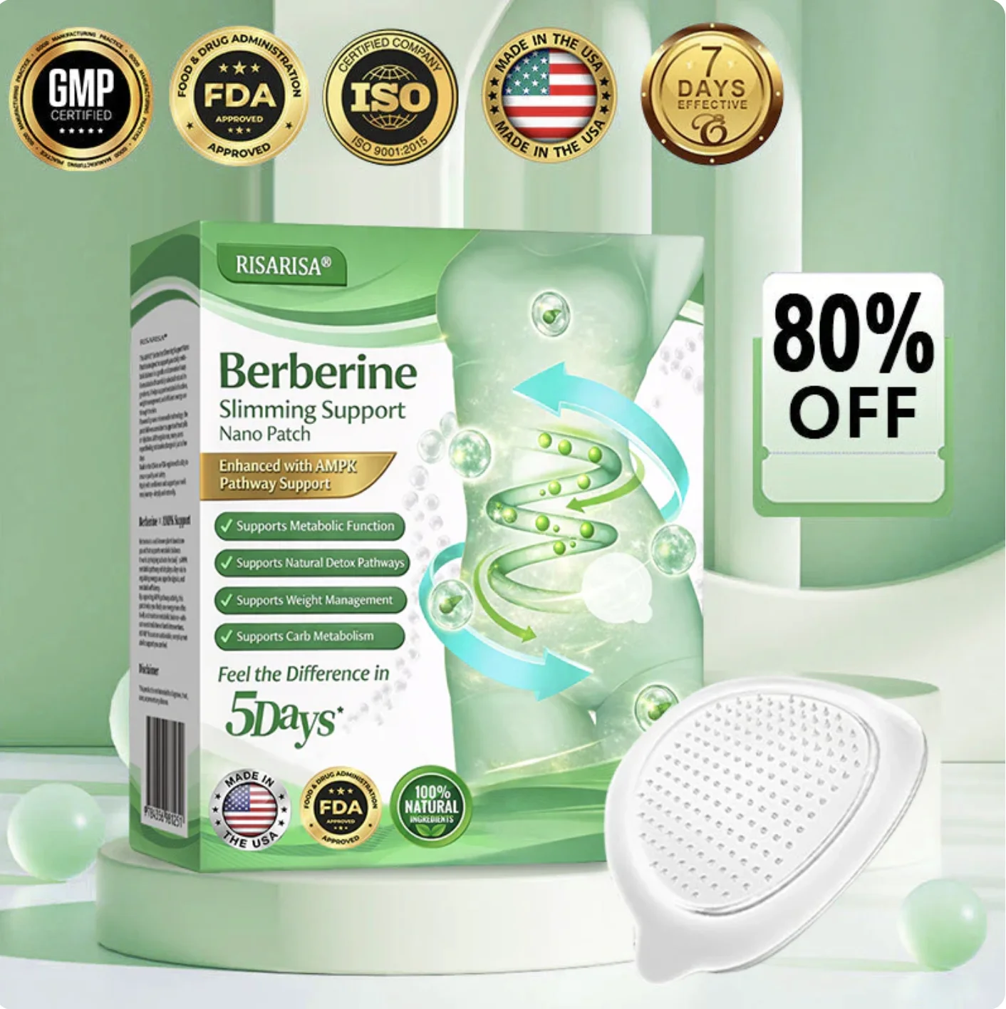 Berberine Slimming Support Nano Microneedle Patch