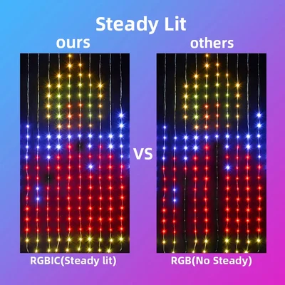 Color Waves LED Curtain Sync Lights - Image 3