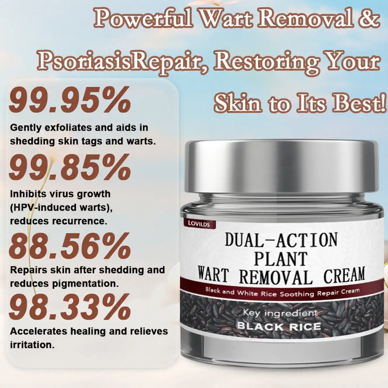 Black Rice Skin Repair Cream – Clinically Tested Wart & Skin Tag Remover - Image 6