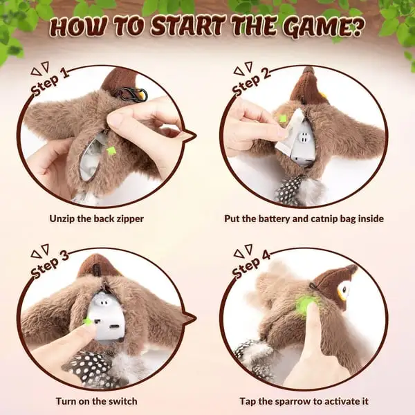 Interactive Chirping Bird Cat Toy - Image 9