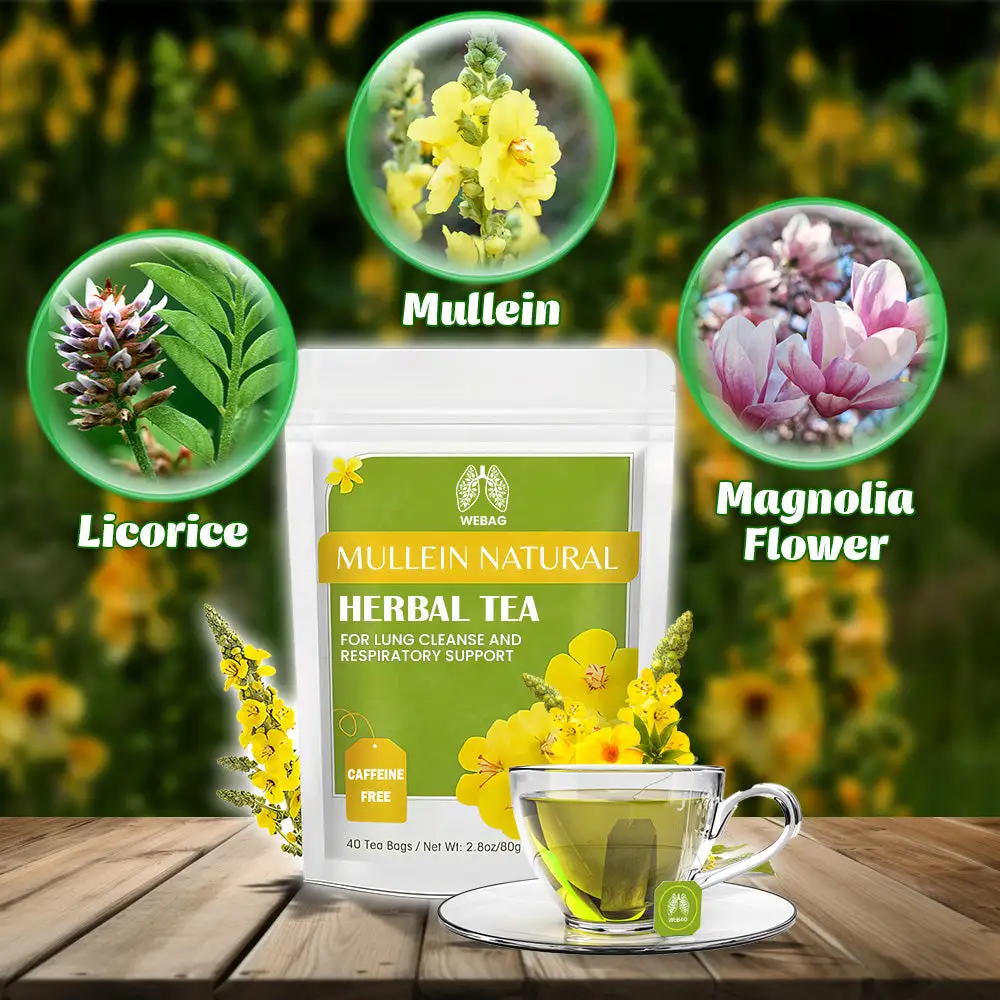MULLEIN Natural Herbal Tea For Lung Cleanse And Respiratory Support - Image 4