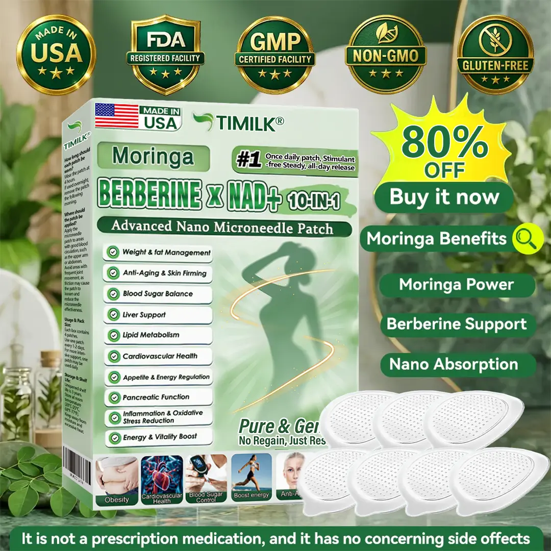 Official Store | ☀️☀️ Moringa · Berberine × NAD+ 10-in-1 Advanced Nano Microneedle Patch - Image 2