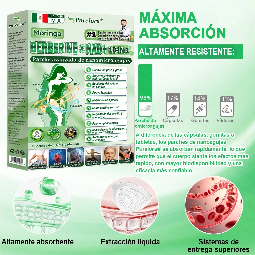 Maravilla Matutina · Berberina × NAD+ 10 en 1 Parche de Nanomicroagujas Avanzado - Image 13