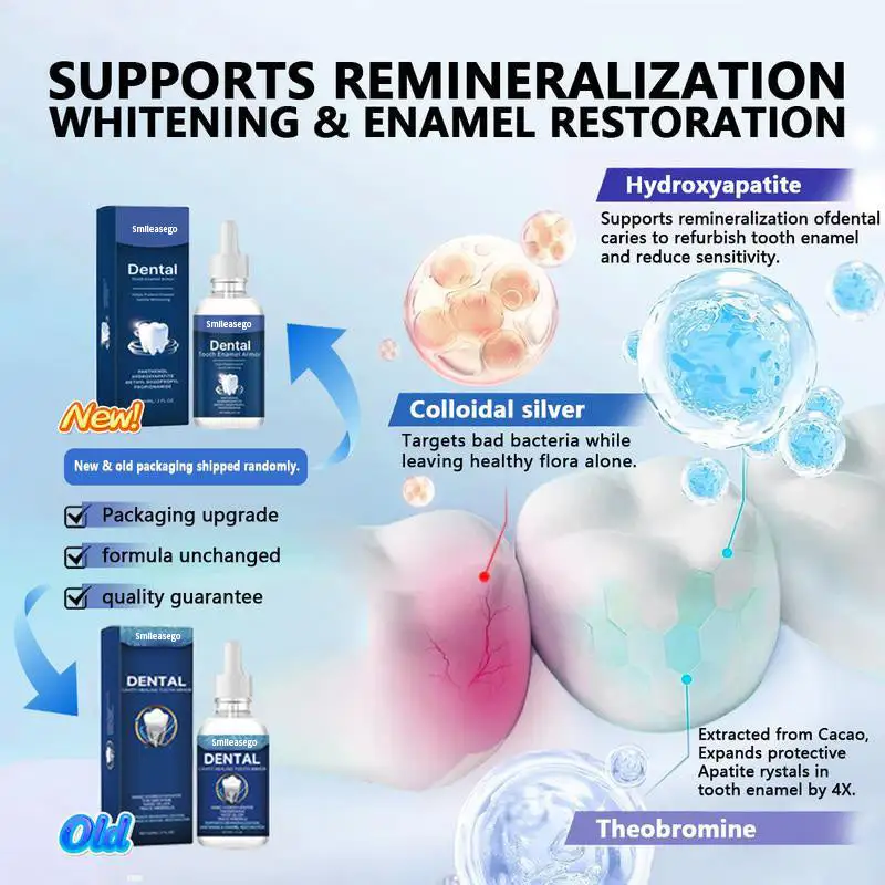 Smileasego Fluoride-Free Hydroxyapatite Tooth Armor Drops & Enamel Repair, Whitening - Image 4