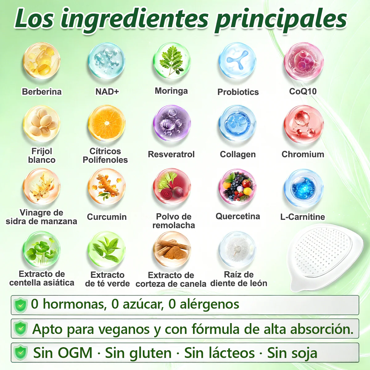 🇺🇸 Tienda Oficial | Moringa · Berberina × NAD+ 10-en-1 Advanced Nano Microneedle Patch - Image 5
