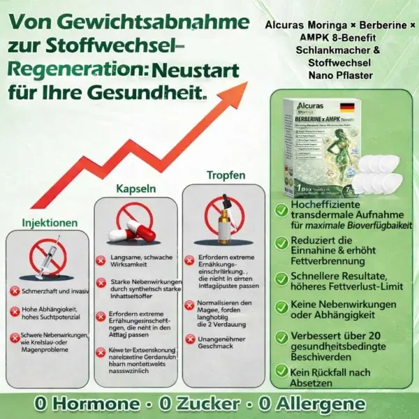 Official Moringa × Berberine × AMPK 8-Benefit Slimming & Metabolic Nano Microneedle Patch - Image 5
