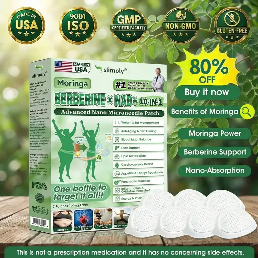 Official Moringa · Berberine × NAD+ 10-in-1 Nano Microneedle Patch - Image 8