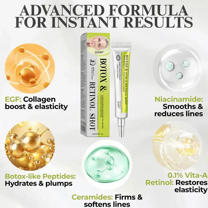 👏🌿Proudly Made in the Advanced Peptide Botox-Style + Vita-A Retinol Lifting Renewal Cream - Image 2