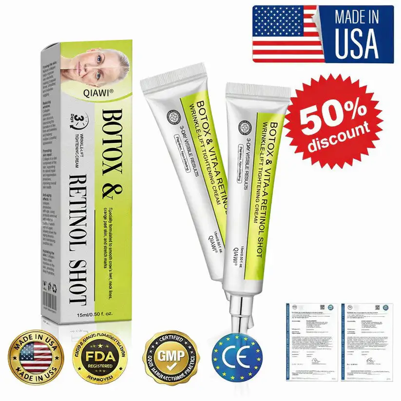 👏🌿Proudly Made in the Advanced Peptide Botox-Style + Vita-A Retinol Lifting Renewal Cream - Image 7