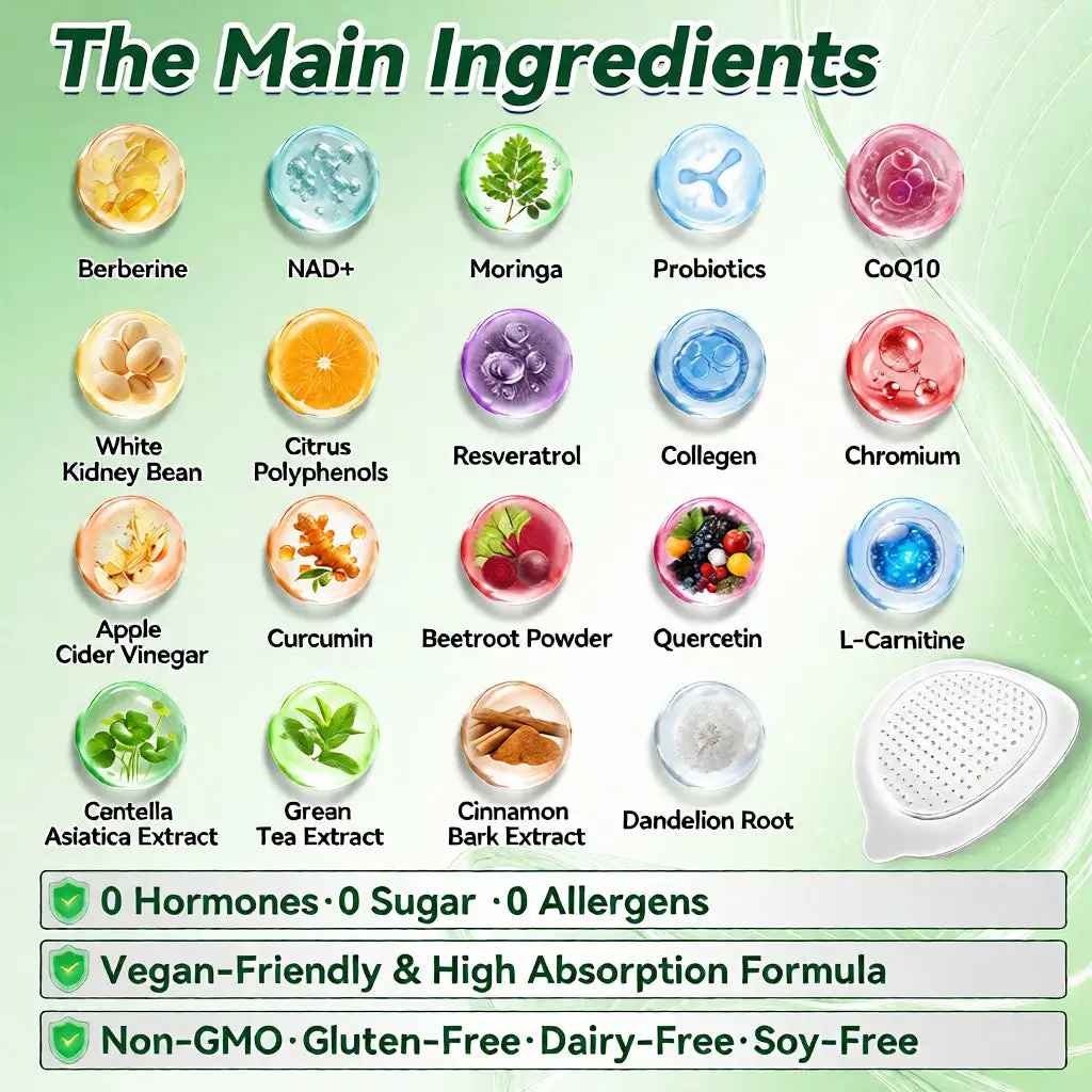 Moringa & Berberine 10-IN-1 Advanced Nano Microneedle Patch(Once Daily, visible changes in 7 days) ✅ Obesity, Diabetes, Sleep Apnea, And Joint Issues - Image 6