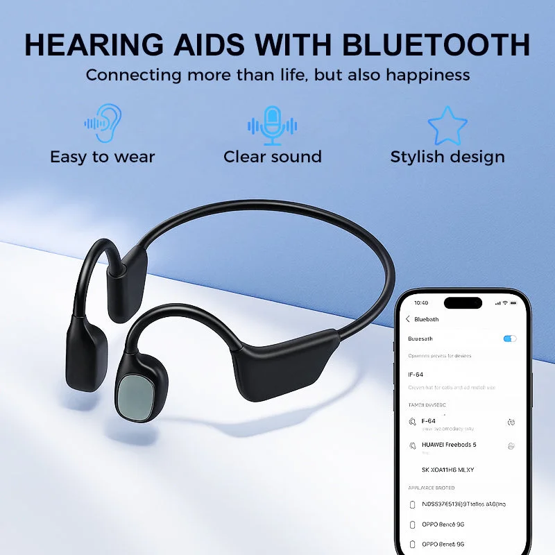 🎄💖Final 3 Hours:50%ОFF💥YUNPSO Bone Conduction Smart Hearing Aid Bluetooth Earphones - Image 3