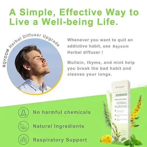 Mullein Relaxation Stick Soothes Lungs, Detoxifies, Freshens Breath - Image 3