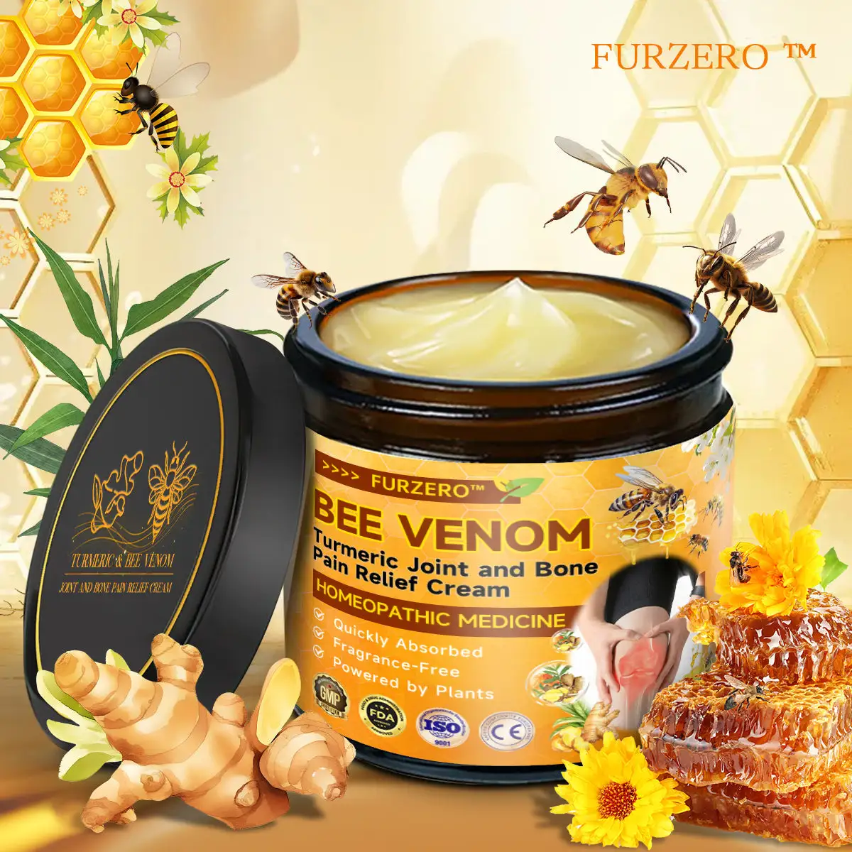 Bee Venom & Turmeric Joint and Bone Pain Relief Cream