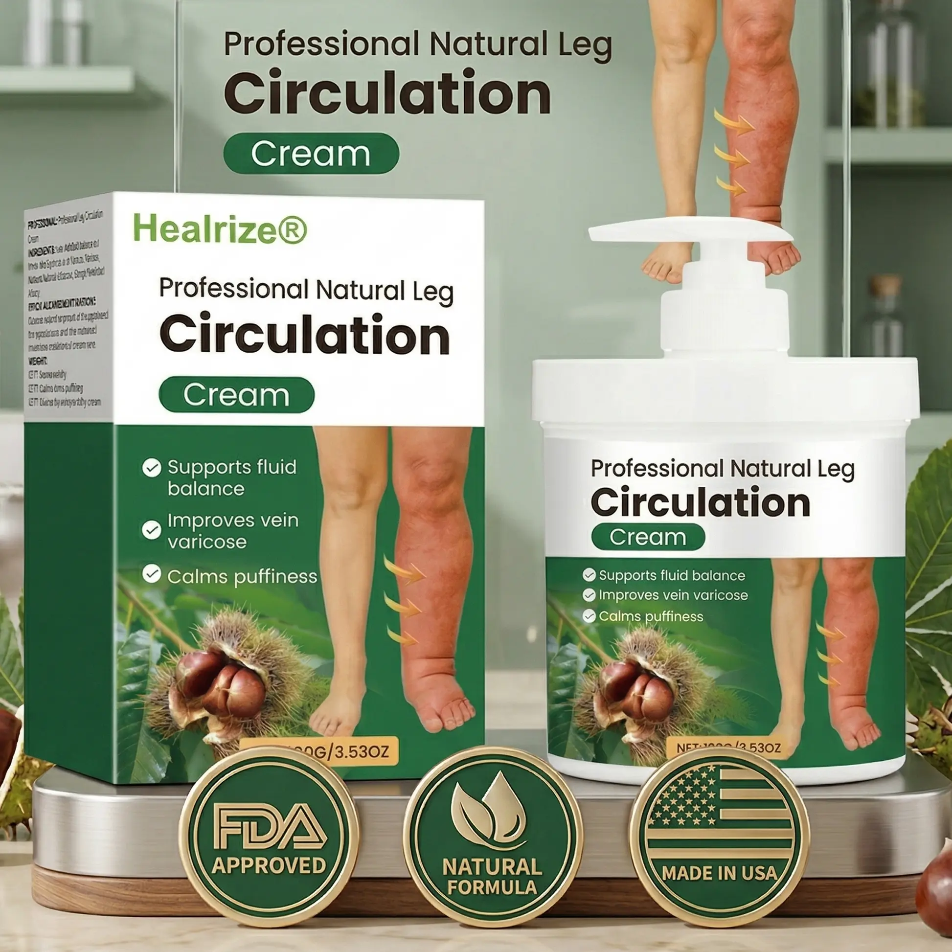 Professional Natural Leg Circulation Cream