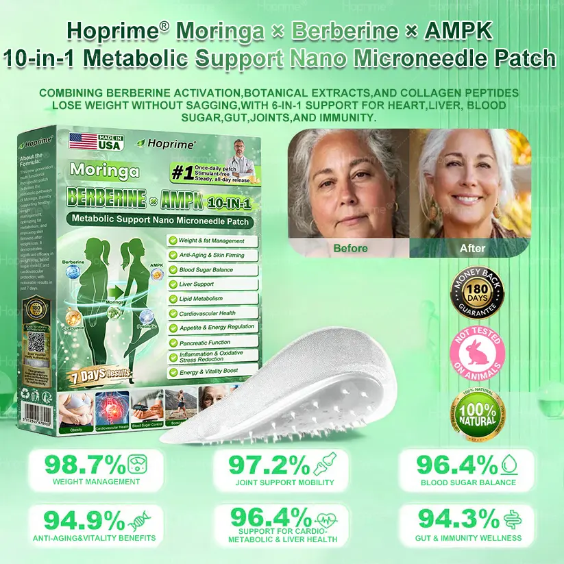 Moringa · Berberine × AMPK+ 10-in-1 Metabolic Support Nano Microneedle Patch - Image 14