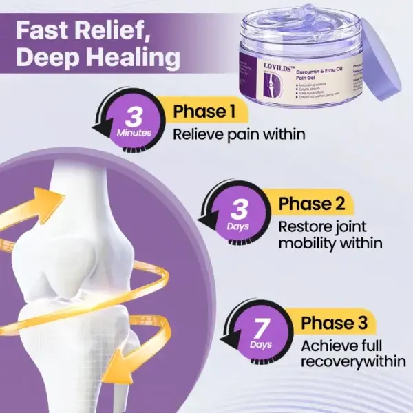 (🔥LAST DAY SALE – 80% OFF) Curcumin & Emu Oil Pain Gel – 🏥Backed by US Osteopathic Experts - Image 6