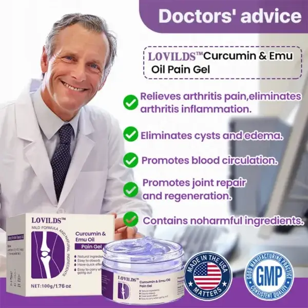 (LAST DAY SALE – 80% OFF) Curcumin & Emu Oil Pain Gel – Backed by US Osteopathic Experts - Image 2