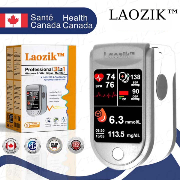 Profesional 3in1 Glucose & Vital Signs Monitor