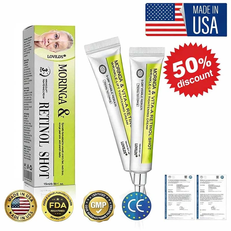 moringa & Vita-A Retinol Shot Wrinkle-Lift Tightening cream - Last Day Promotion 70% OFF