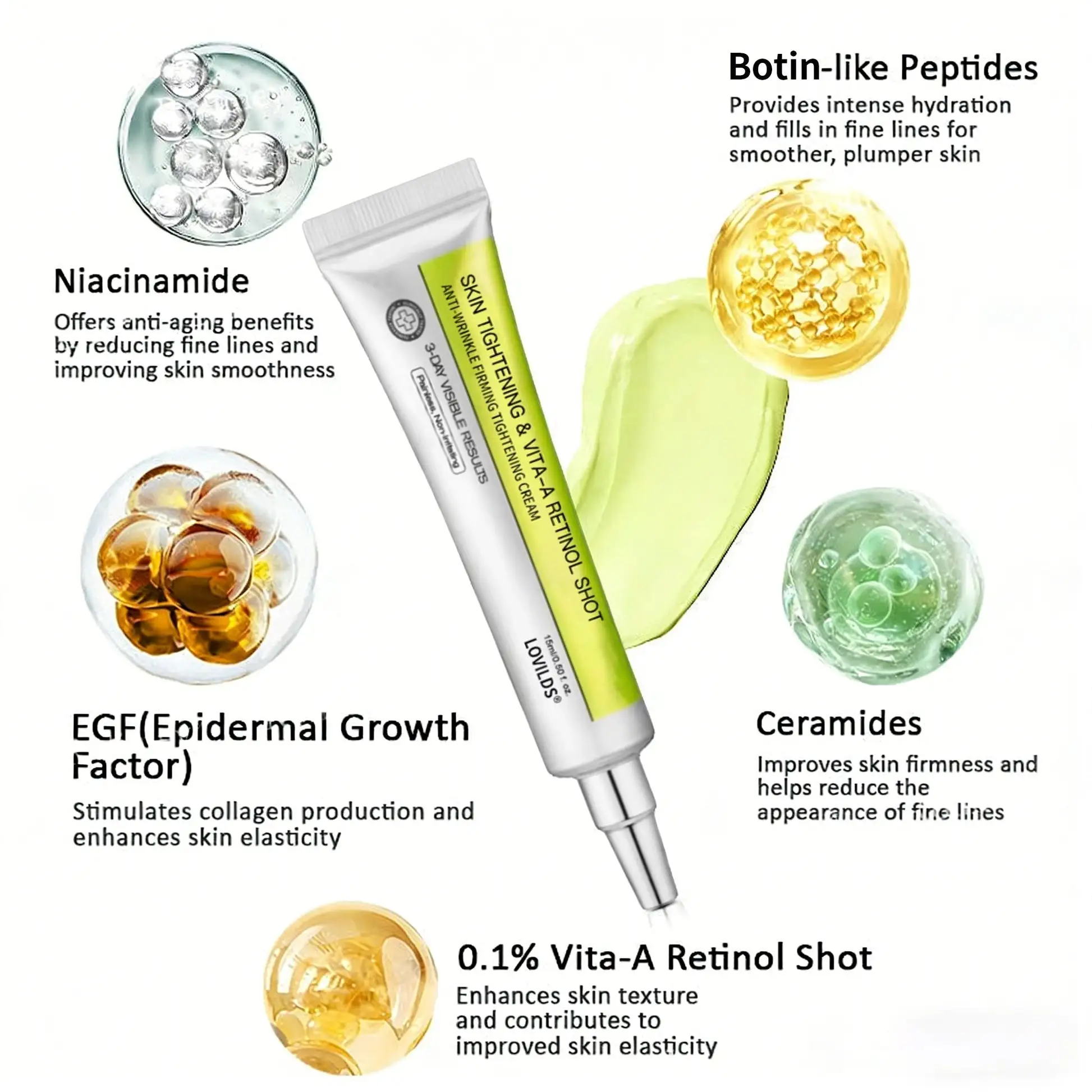 Made and shipped from the USA - Botin & Vita-A Retinol Shot Wrinkle-Lift Tightening cream - Image 12