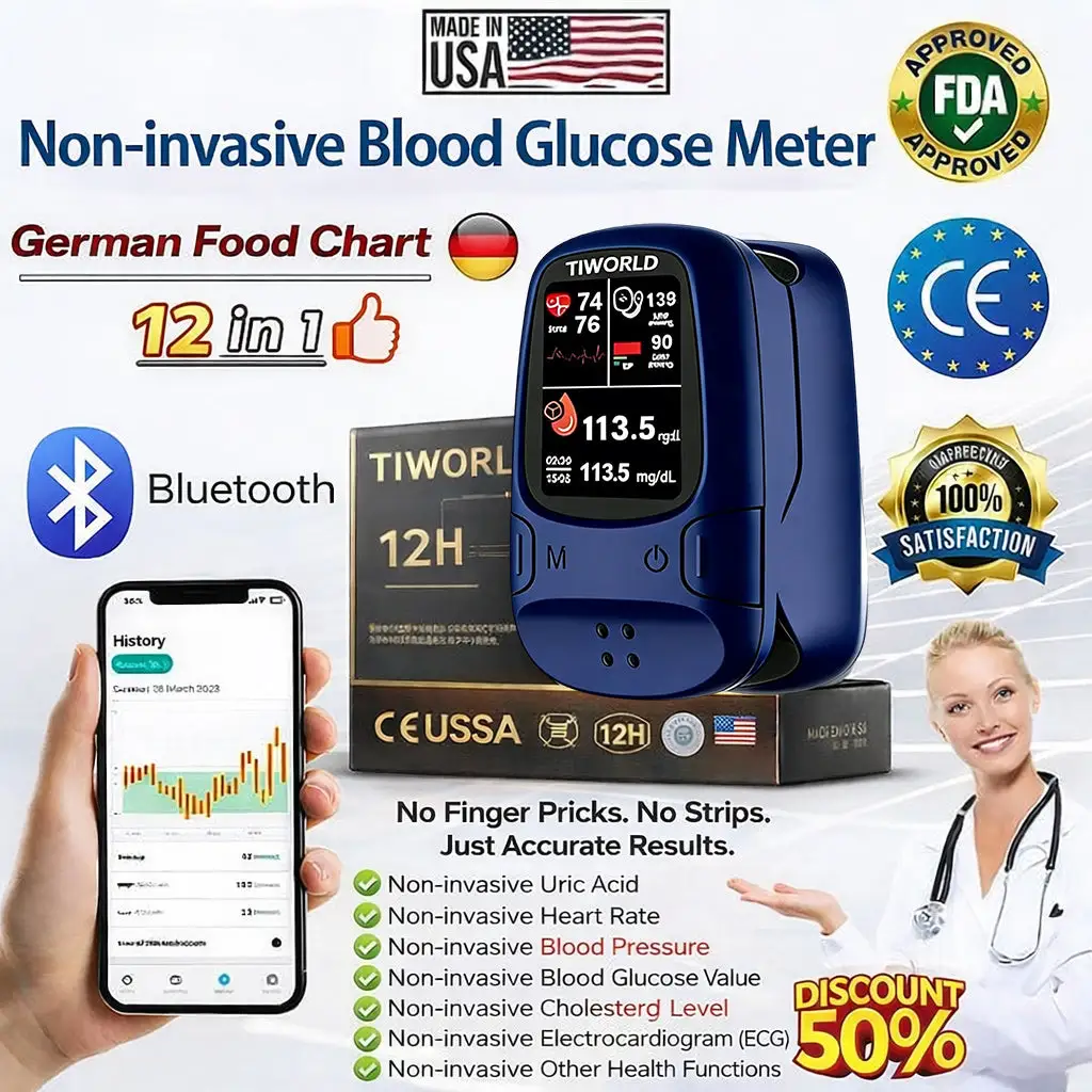 Non-Invasive Blood Glucose Monitor 5 Seconds 99% Accuracy
