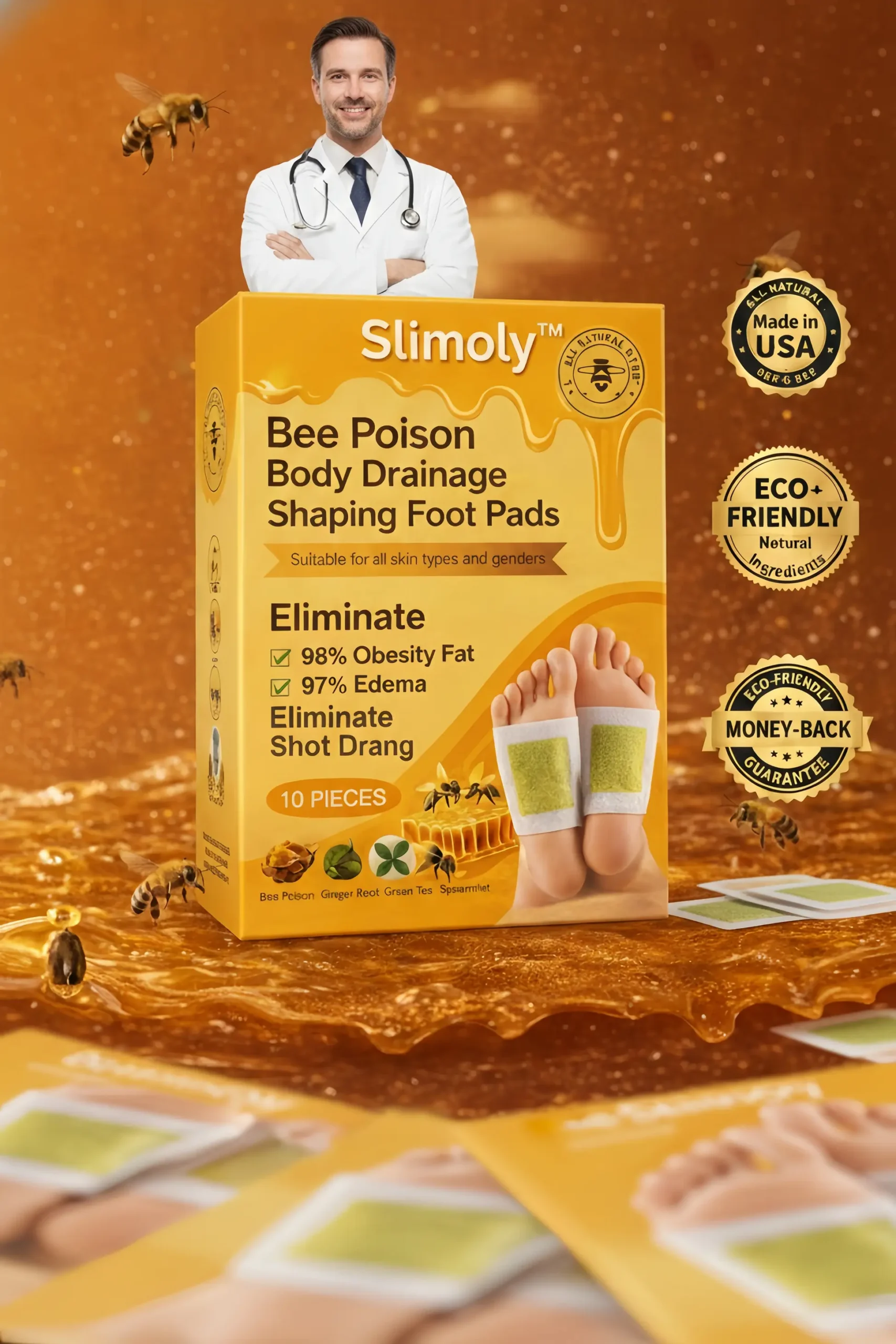 Bee Poison Foot Patches (Set of 10)