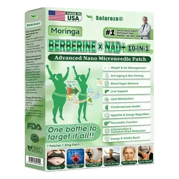 Moringa Berberine × NAD⁺ 10-in-1 Nano Microneedle Patch - Image 3