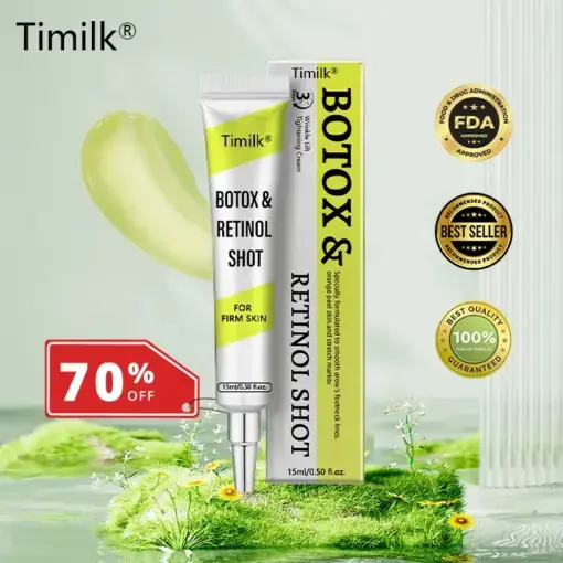 Botox Retinol Shot Smoother-Looking Skin for Deep Lines, Sagging Jowls Puffy Eyes