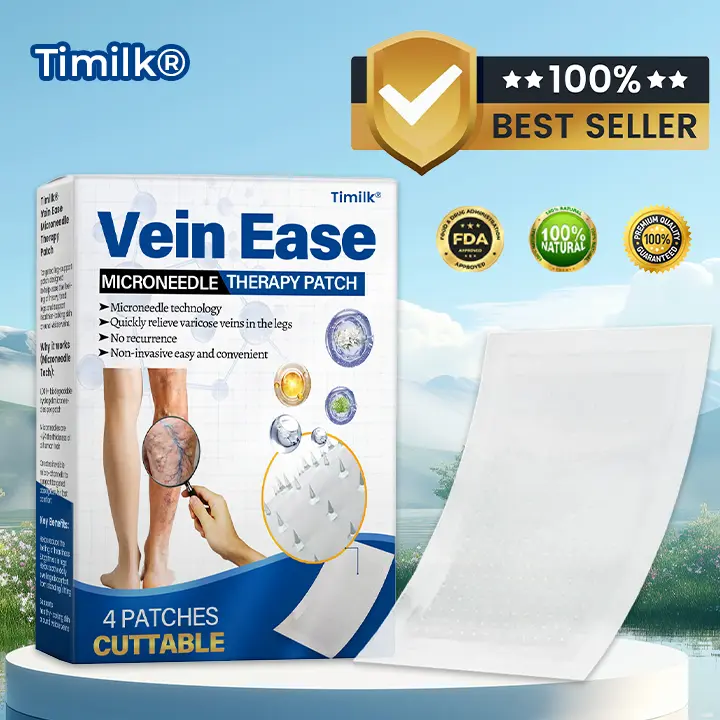 Vein Ease Microneedle Therapy Patch - Fast ⚡Effective 💪 and Non-Invasive 🚫 Treatment for Varicose Veins & Leg Swelling 👣