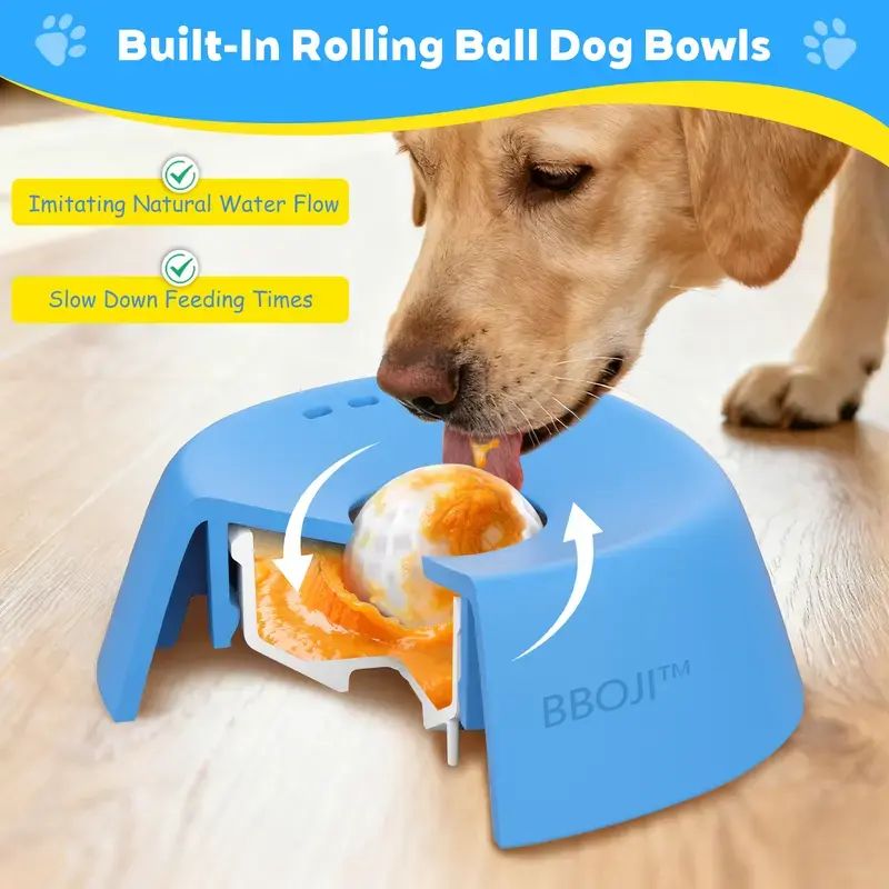 Vet-Recommended Slow Feeder Bowl for Dogs & Cats - Interactive Anti-Gulping Pet Dish for Healthy Tummies - Image 2